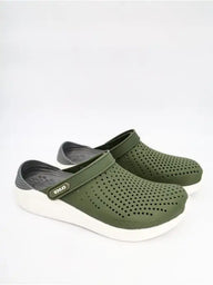 crocs literide clog olive - grey