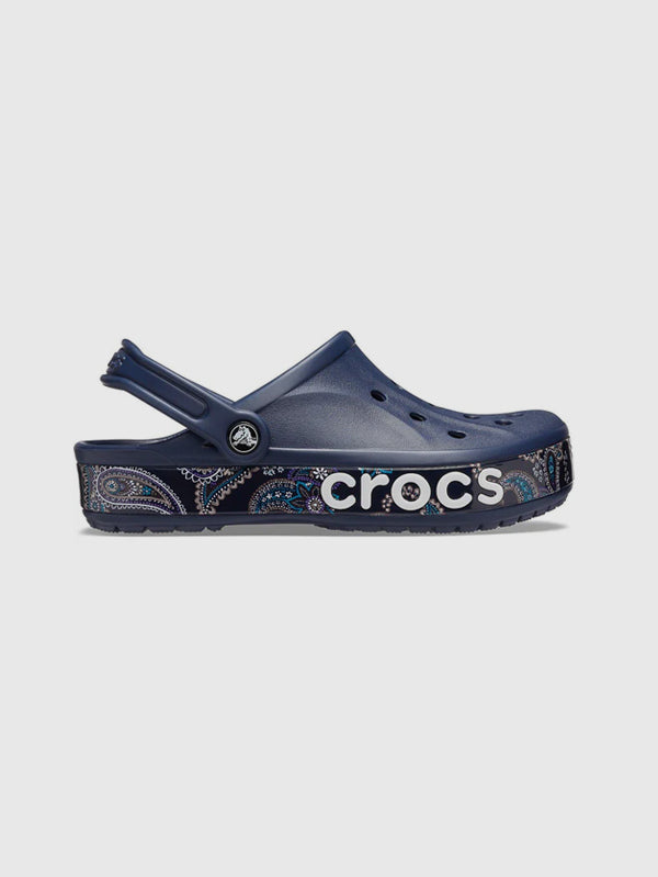 Crocs Bayaband Bandana Print Clog Navy
