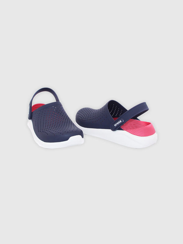crocs literide clog navy and pink