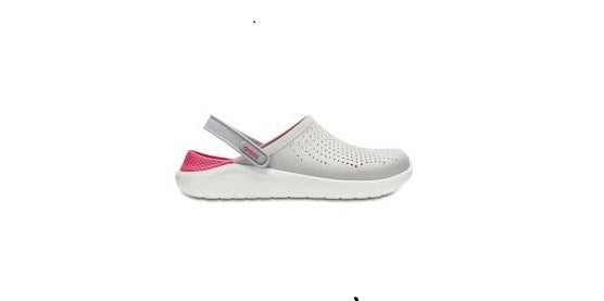 crocs literide clog grey - pink