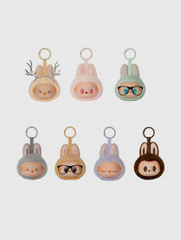 Labubu Head Keychain + accessories (sunglasses and headband)