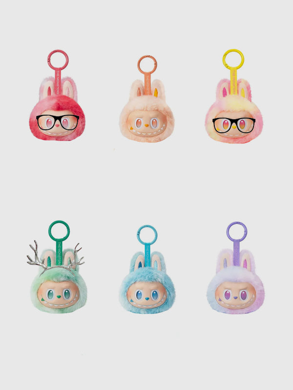 Labubu Head Keychain + accessories (sunglasses and headband)